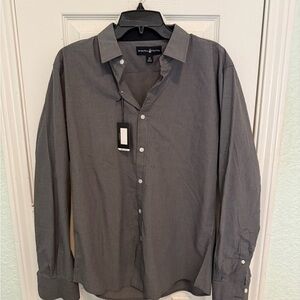 Beverly Hills Polo Club Gray Casual Button Down Shirt
